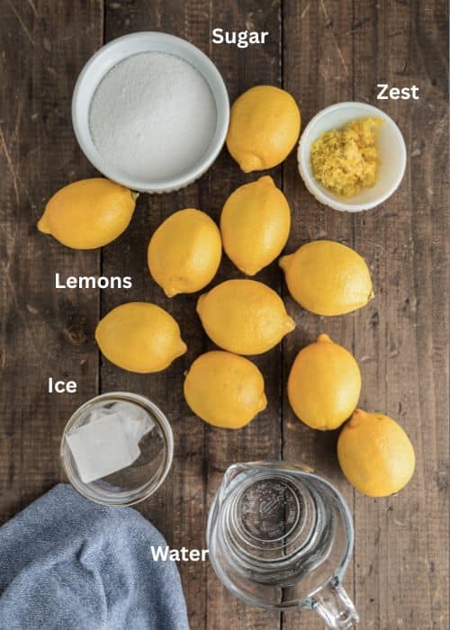 Ingredients for the citrus syrup recipe.