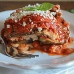 Grilled Eggplant Parmesan a delicious classic Italian recipe, no-fry baked cheesy dish the whole family will love, gluten free, vegetarian.