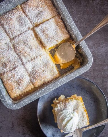 Italian Crostata Bars, an Italian pastry crust filled with a tasty peach filling, an easy fresh or canned Peach recipe.