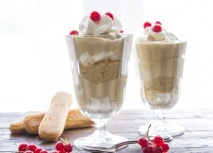 An easy and delicious Tiramisu type Parfait, Cappuccino Cookie Parfait is the perfect homemade dessert recipe.
