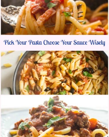 Ever wondered what sauce goes with what pasta? I will help you decide with Pick Your Pasta Pick Your Sauce. Pasta never tasted so good.