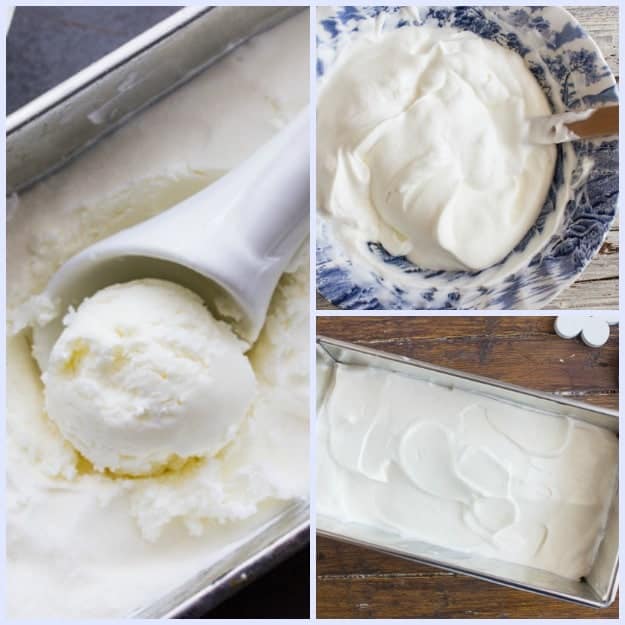No Churn Vanilla Ice Cream, a fast and easy homemade ice cream dessert recipe. Only 3 ingredients, simple but so creamy and tasty.