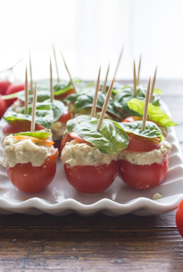 Tuna Mozzarella Stuffed Cherry Tomatoes Image