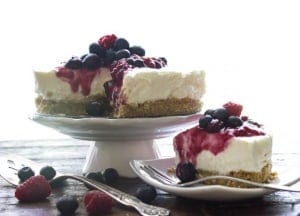 No Bake Summer Mixed Berry Cheesecake is the best, creamiest cheesecake the blueberry, raspberry filling makes it your new favorite.