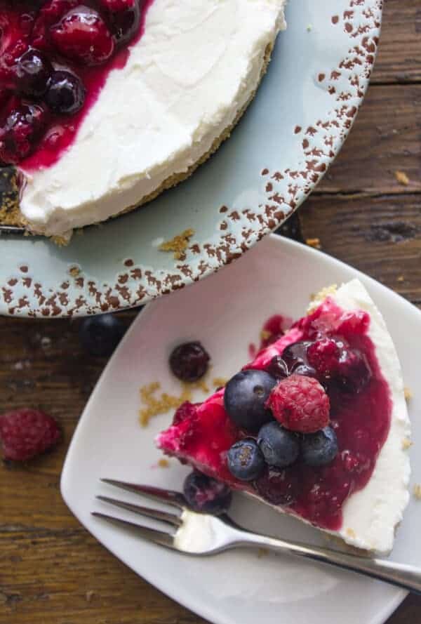 No Bake Summer Mixed Berry Cheesecake - An Italian in my Kitchen