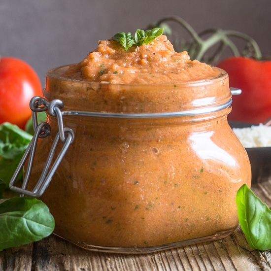 tomato pesto in a jar