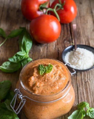 tomato pesto in a jar