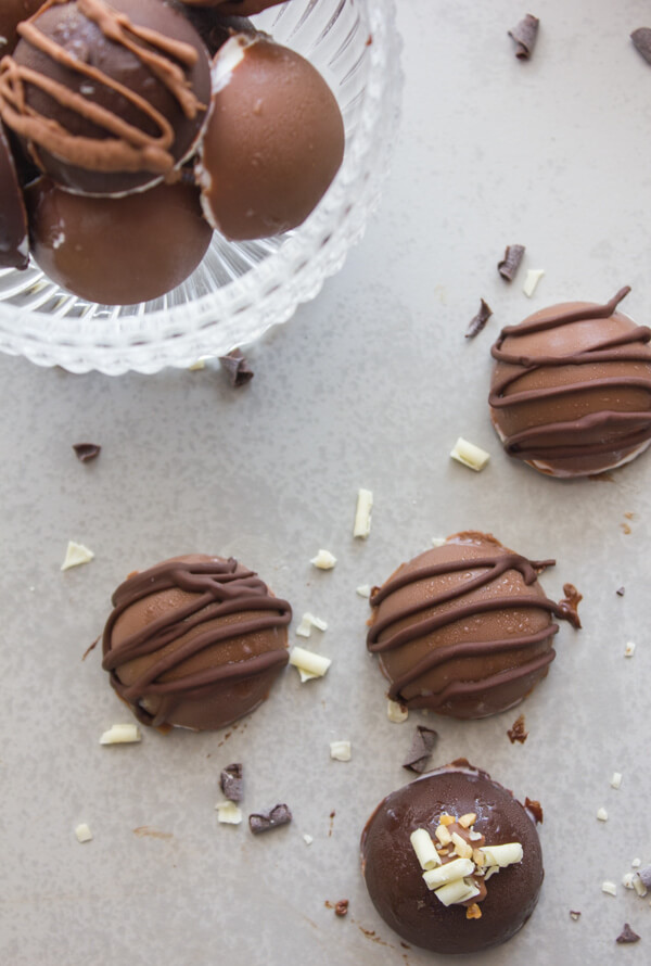 Homemade Ice Cream Chocolate Truffles, an easy decadent Summer Dessert recipe. Use your favorite ice cream and chocolate. Delicious. 