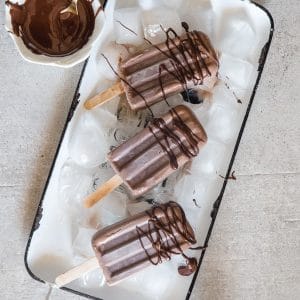 fudgesicles drizzled with chocolate