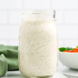 ranch dressing in a jar.