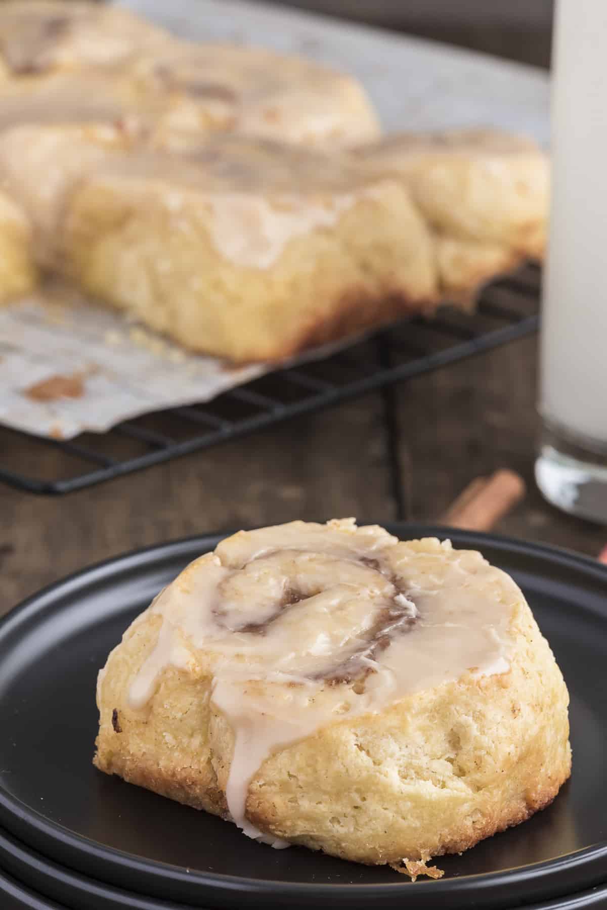 Frosted Apple Butter Cinnamon Rolls
