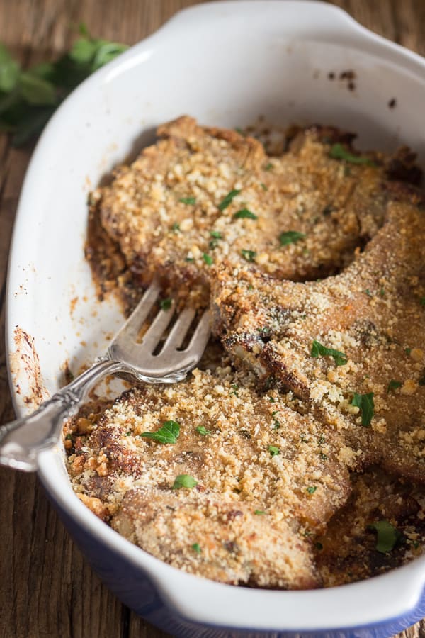 Baked Italian Breaded Pork Chops - Parmesan Breaded Baked Pork Chops