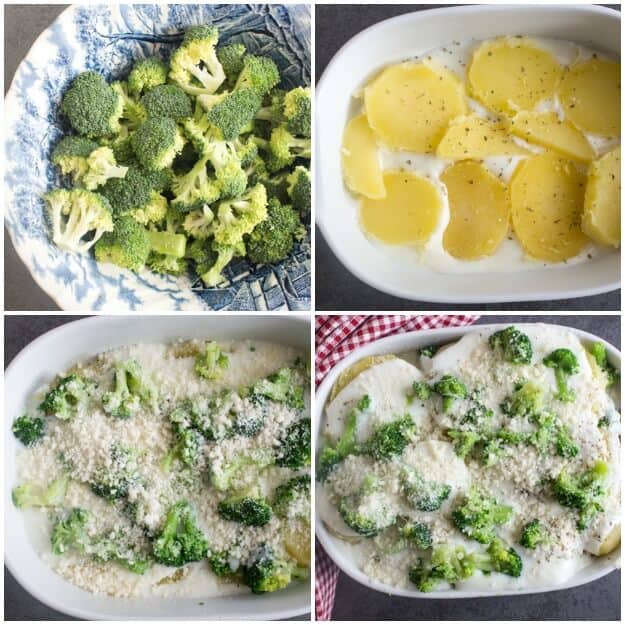 Komfortní jídlo v tom nejlepším, krémový bramborový nákyp s brokolicí je vynikající příloha nebo recept na rodinné jídlo.'s best, Creamy Broccoli Potato Casserole a delicious Side Dish or Family meal recipe. The Perfect anytime Comfort Bake.