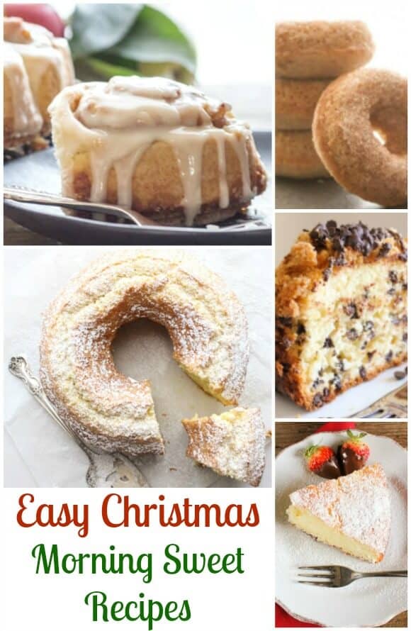 Easy Christmas Morning Sweet Recipes, from coffee cakes to muffins to sweet breads. Can also be made the day before, delicious Holiday ideas.