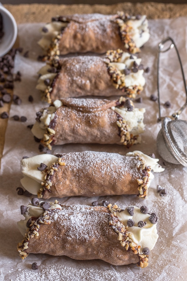 cannoli on a board