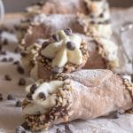 baked cannoli one on another