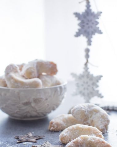 Almond Crescent Cookies, almond, pecan or walnut these melt in your mouth Christmas Cookie Recipe are a must make. Delicious.