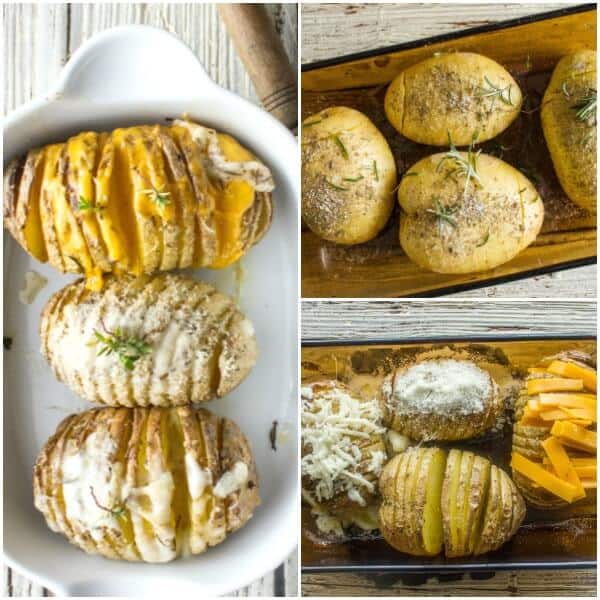 Easy Baked Italian Spiced Parmesan Hasselback Potatoes, the perfect side dish Potato recipe, perfectly spiced and cheesy.