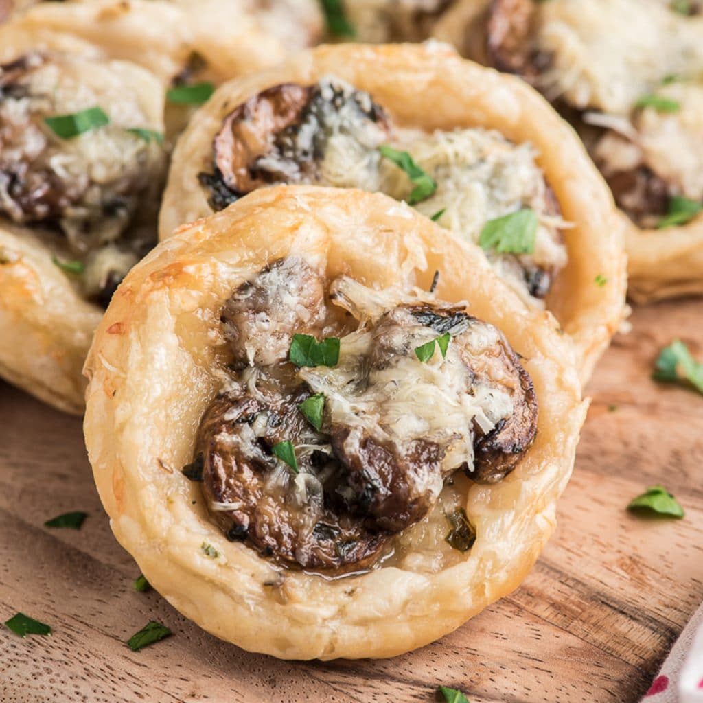 Mushroom Puff Pastry Appetizers Recipe - An Italian in my Kitchen