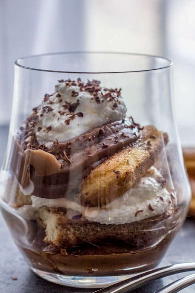 Tiramisu in a glass.