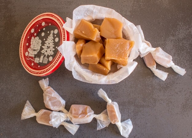 Creamy Old Fashioned Caramel Candies, an easy homemade Caramel Candy Recipe. Chocolate dipped or plain they are a treat.