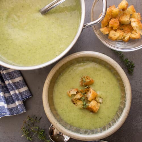 Homemade Creamy Broccoli Soup Recipe - An Italian in my Kitchen