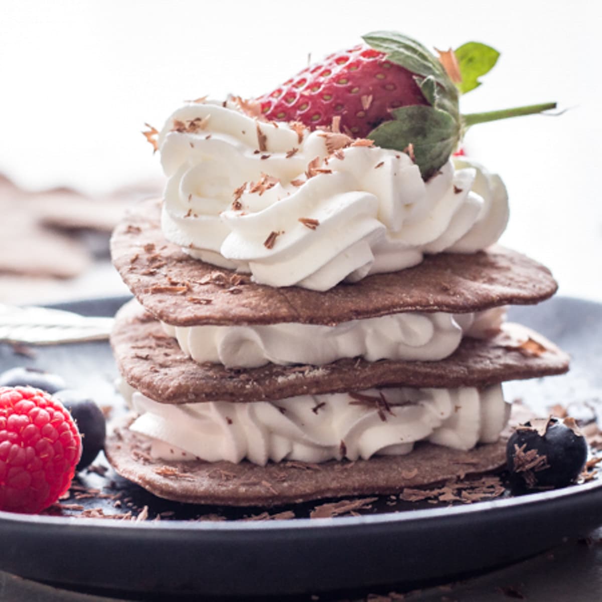 Thin Chocolate Cookie Layered Dessert