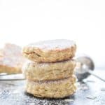 Cinnamon Almond Welsh Cakes, tastes just like a tea biscuit but made on the stove top. Easy and so delicious.