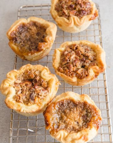 butter tarts on a wire rack
