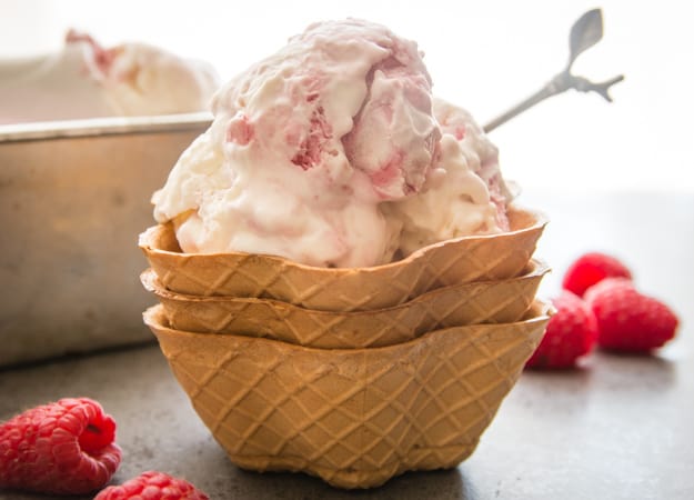 No Churn Fresh Raspberry Swirl Ice Cream Recipe An Italian In My Kitchen 4677