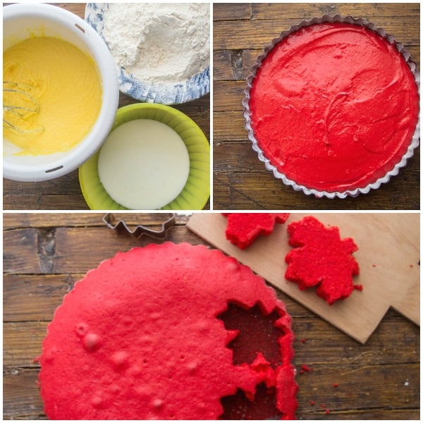 how to make surprise inside canada day cake