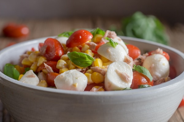 corn salad in a bowl