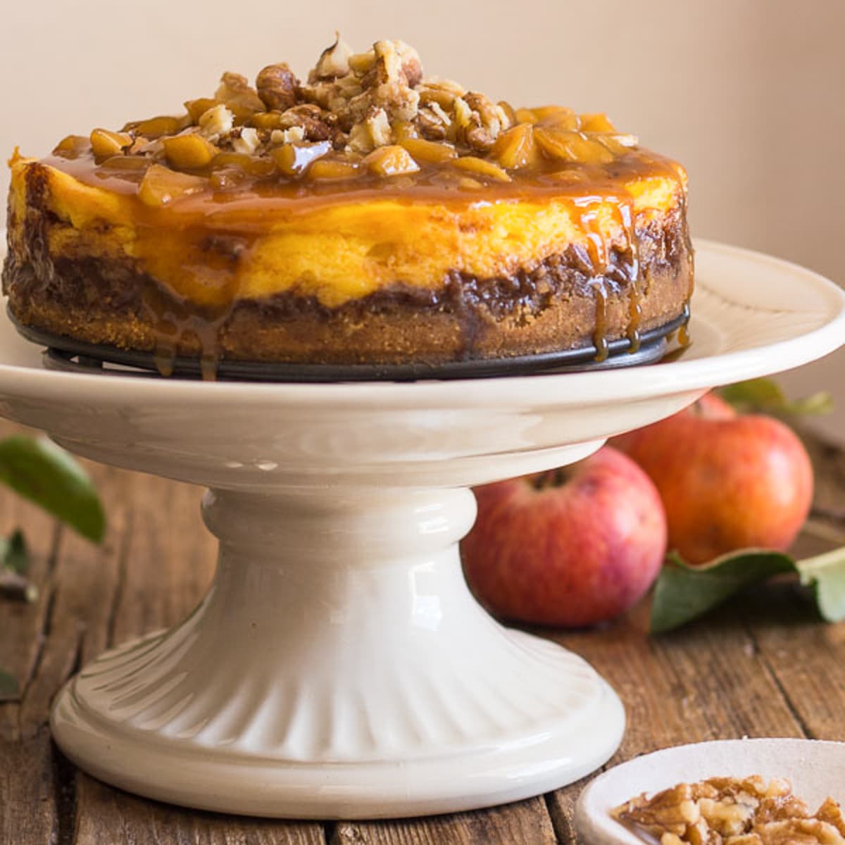Maple Caramel Apple Cheesecake
