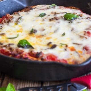 baked cast iron skillet pizza