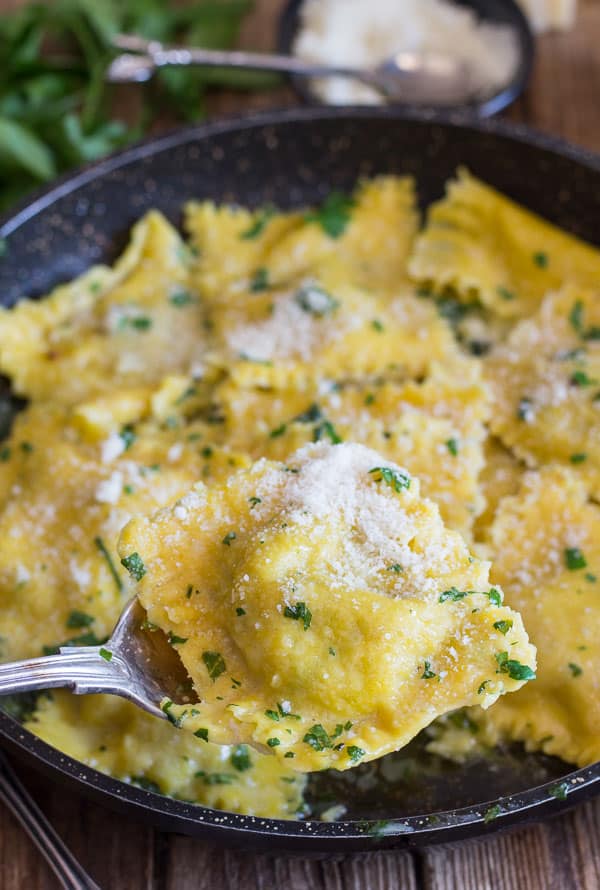 Homemade Creamy Mushroom Ravioli Recipe - An Italian in my Kitchen