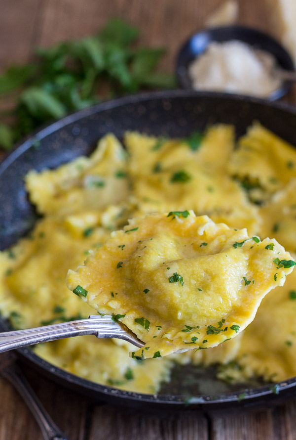 Homemade Creamy Mushroom Ravioli Recipe - An Italian in my Kitchen