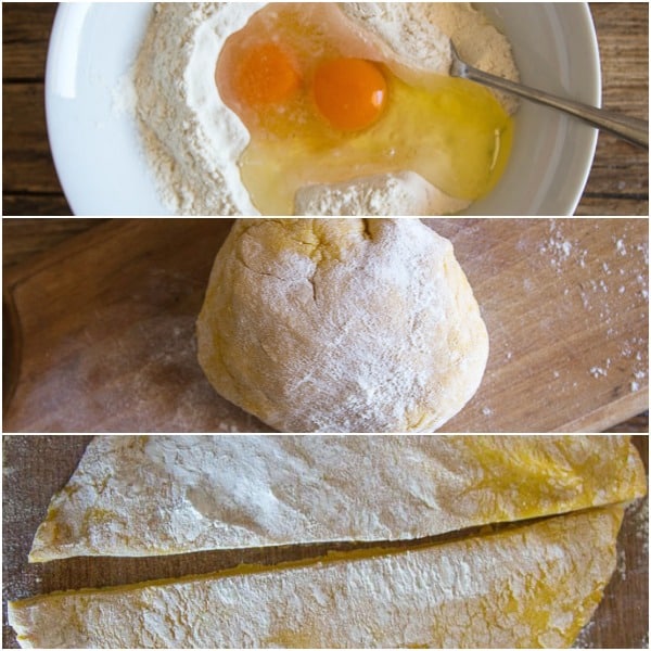 3 how to photos to make egg pasta