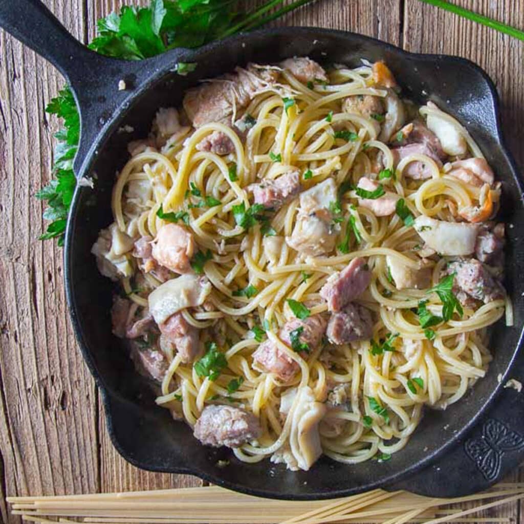 Italian Seafood Linguine Recipe - An Italian in my Kitchen