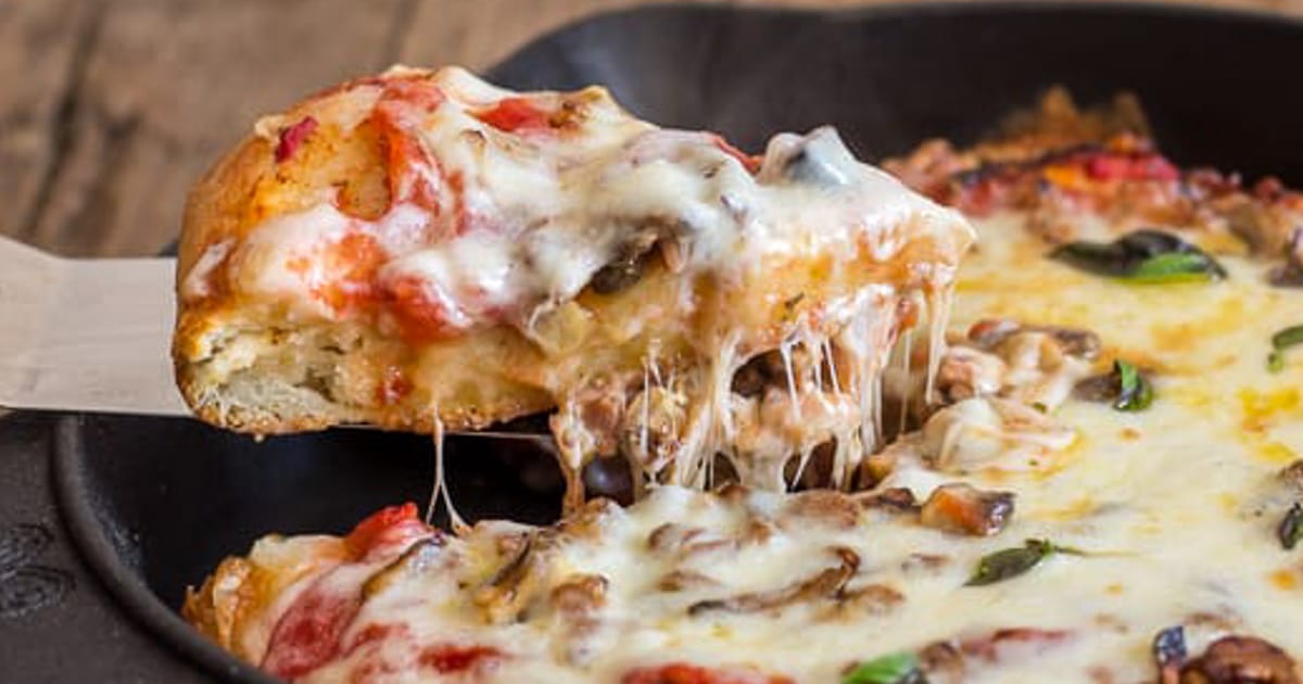 Skillet Deep Pan Pizza - My Life Abundant