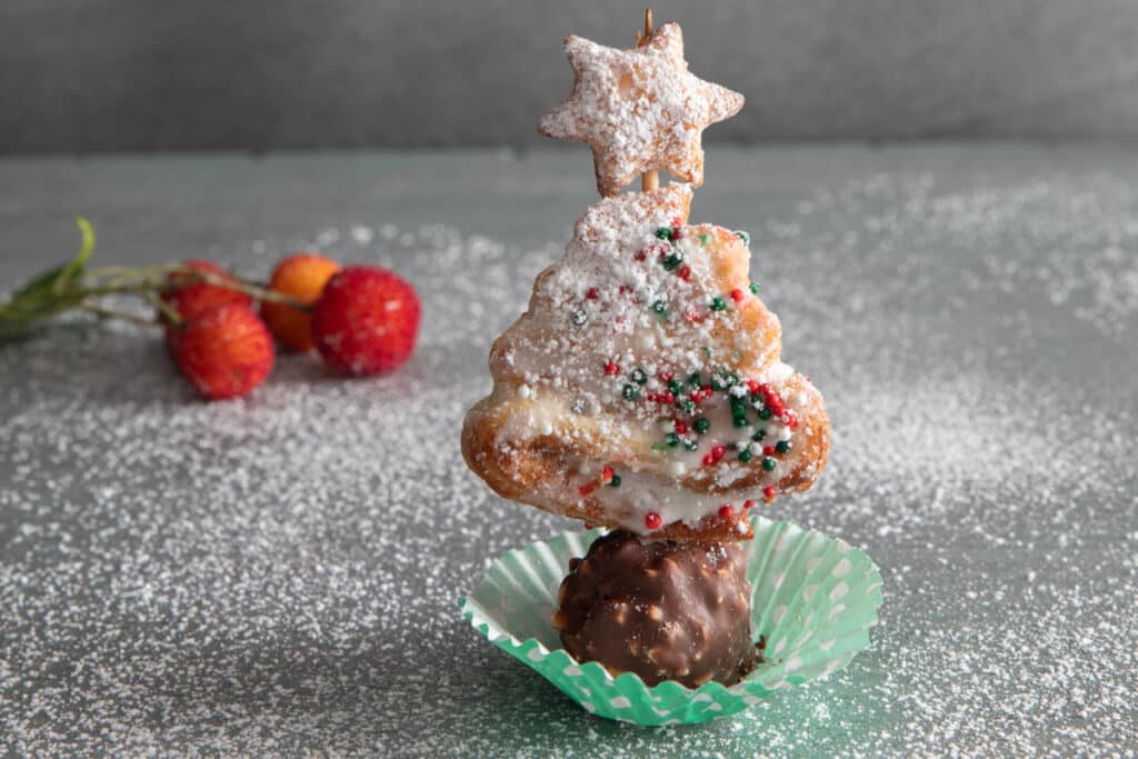 A tree in a chocolate.