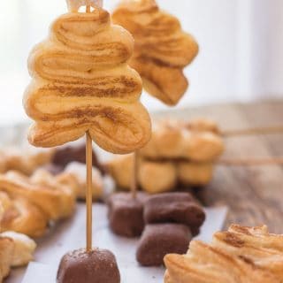 Puff Pastry Christmas Trees, a simple, easy and delicious Christmas Holiday idea. Cinnamon sugar crunchy cookies.