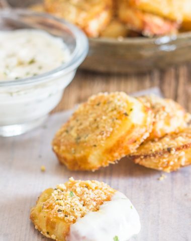 Easy Baked Parmesan Potato Rounds crispy on the outside oven baked potato slices, the best appetizer or side dish. Perfect for the Holidays.
