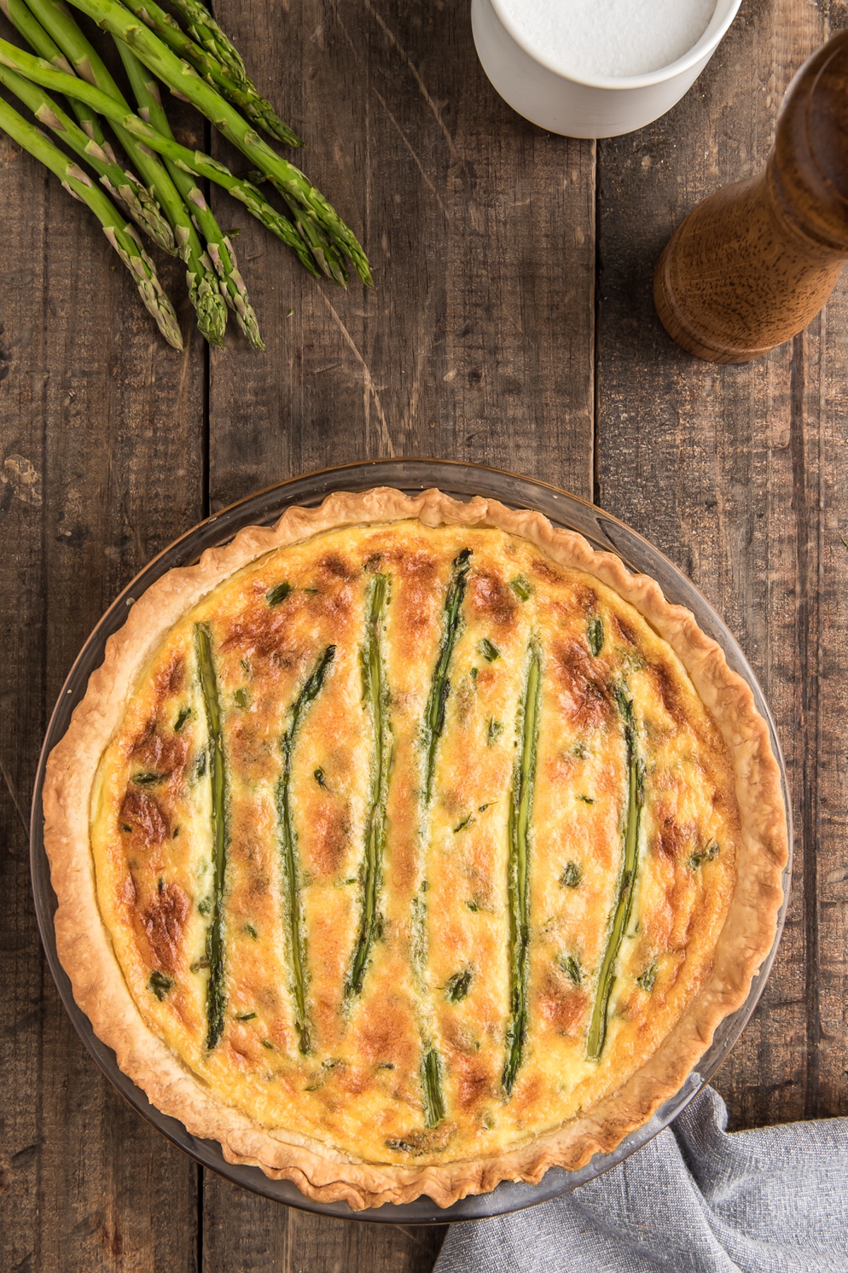 Easy Cheesy Asparagus Quiche