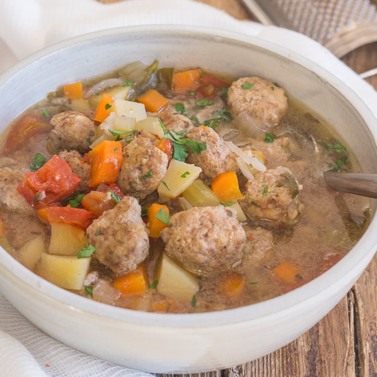Slow Cooker Italian Meatball Soup