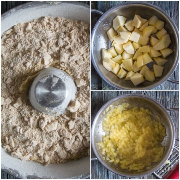 how to make applesauce cake unbaked in the pan, raw apples, cooked apples