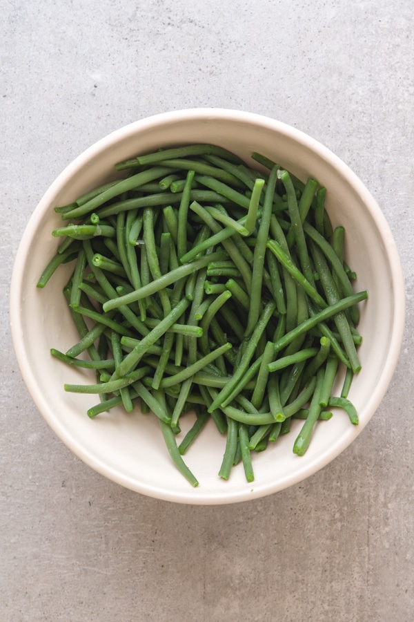 cleaned green beans