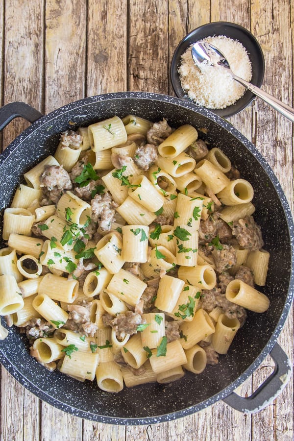 boscaiola pasta cooked