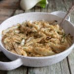 Baked fennel in the pan.