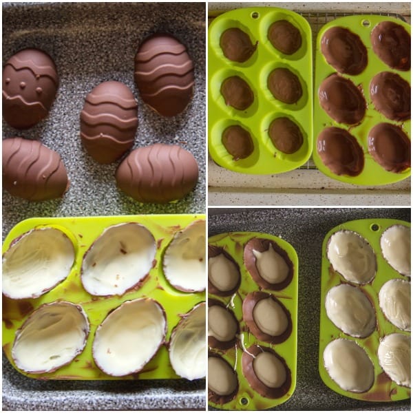 double chocolate easter eggs how to make in the the mold and hardened
