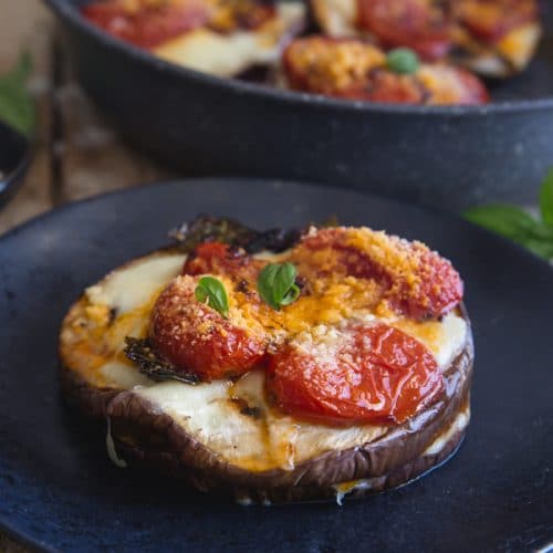 eggplant stacks with chiffonade